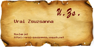 Urai Zsuzsanna névjegykártya